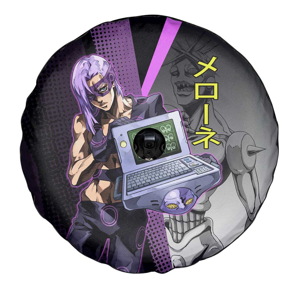 Melone JoJo’s Bizarre Adventure Spare Tire Cover with Laptop-Featured Stand Display - The Mazicc