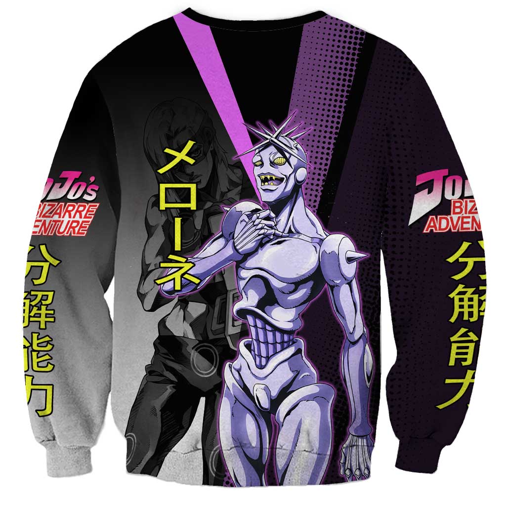 Melone JoJo’s Bizarre Adventure Sweatshirt with Laptop-Featured Stand Display - The Mazicc