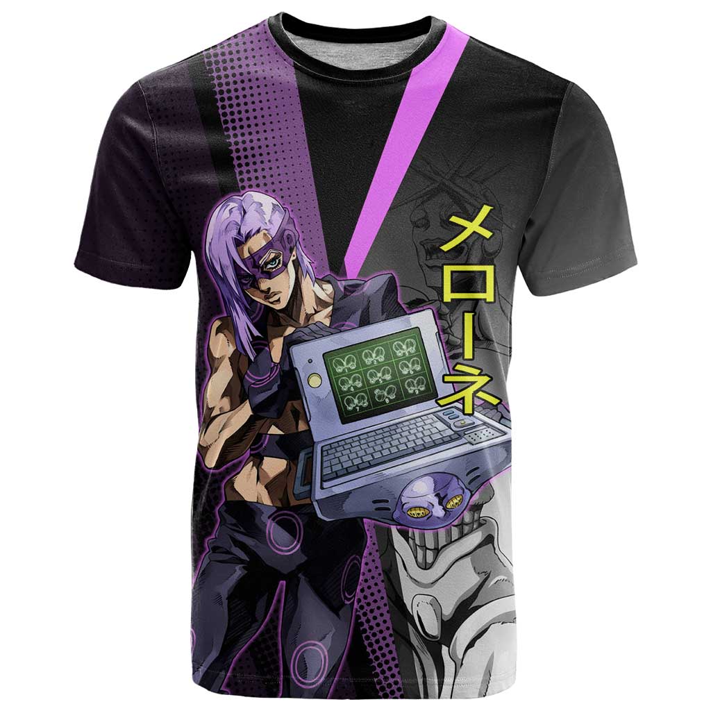 Melone JoJo’s Bizarre Adventure T Shirt with Laptop-Featured Stand Display - The Mazicc