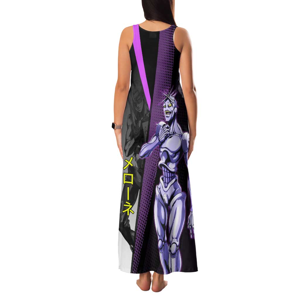 Melone JoJo’s Bizarre Adventure Tank Maxi Dress with Laptop-Featured Stand Display - The Mazicc