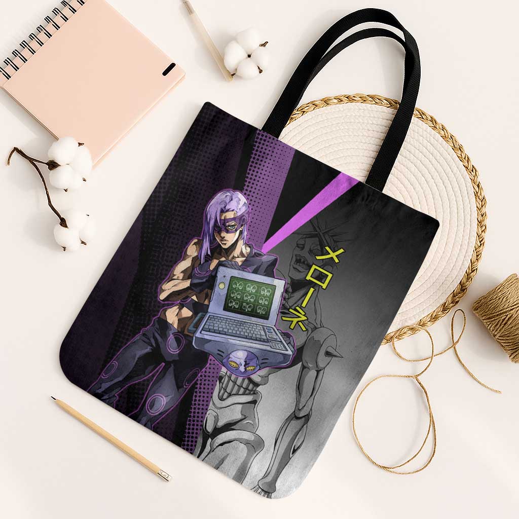 Melone JoJo’s Bizarre Adventure Tote Bag with Laptop-Featured Stand Display - The Mazicc