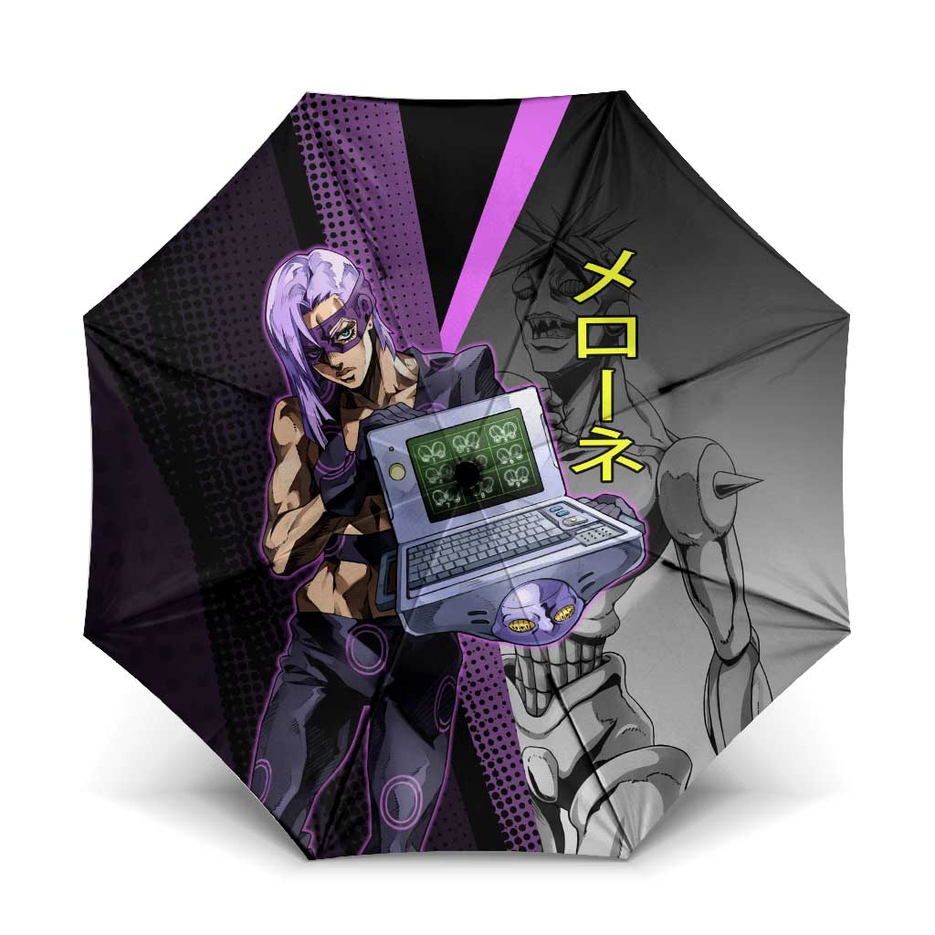 Melone JoJo’s Bizarre Adventure Umbrella with Laptop-Featured Stand Display - The Mazicc