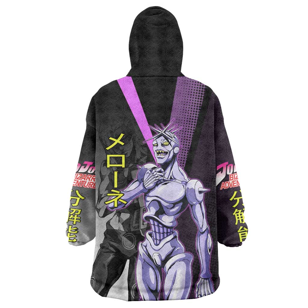 Melone JoJo’s Bizarre Adventure Wearable Blanket Hoodie with Laptop-Featured Stand Display - The Mazicc