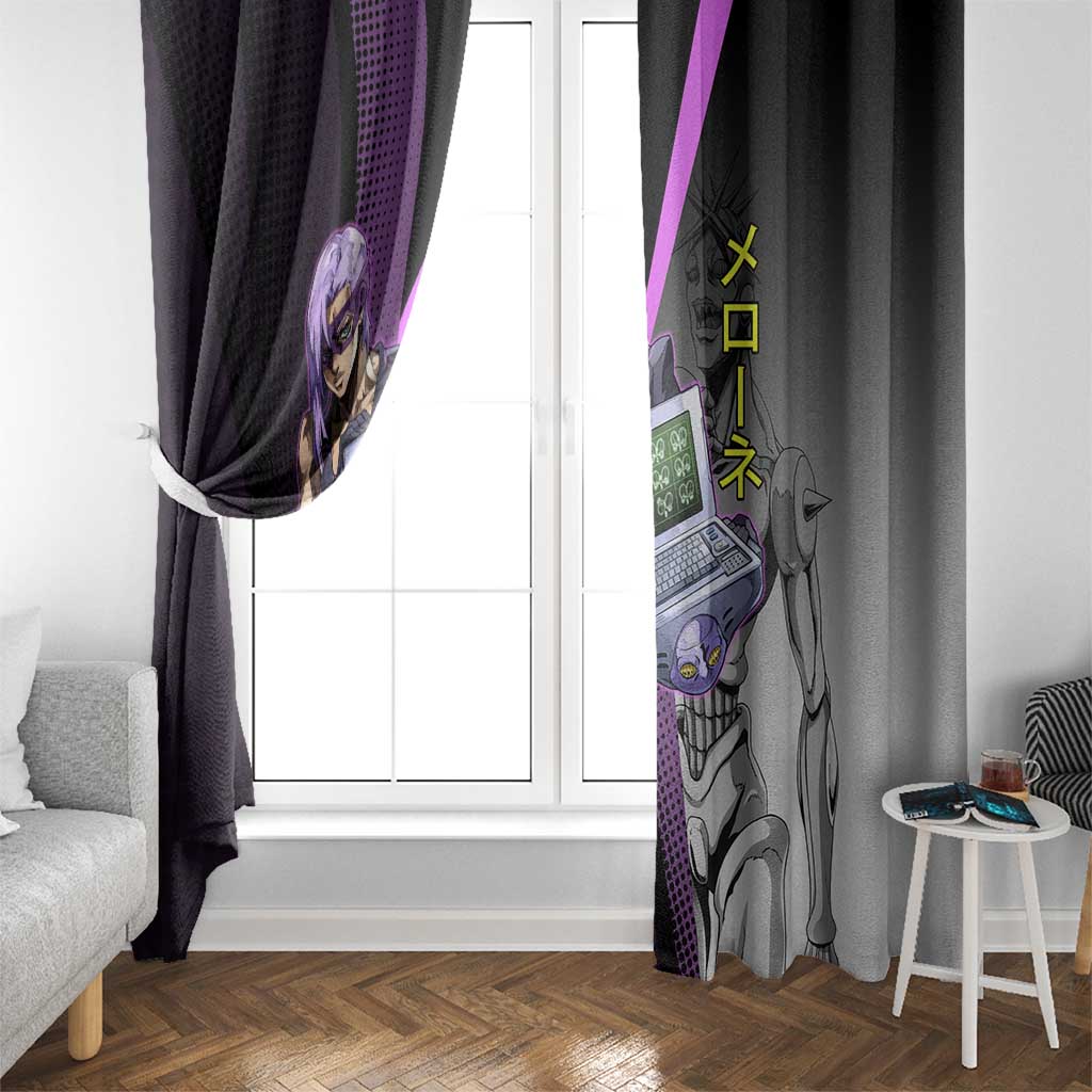 Melone JoJo’s Bizarre Adventure Window Curtain with Laptop-Featured Stand Display - The Mazicc