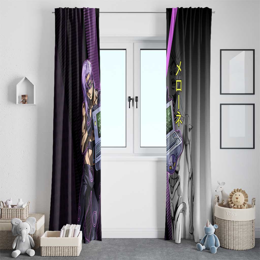 Melone JoJo’s Bizarre Adventure Window Curtain with Laptop-Featured Stand Display - The Mazicc
