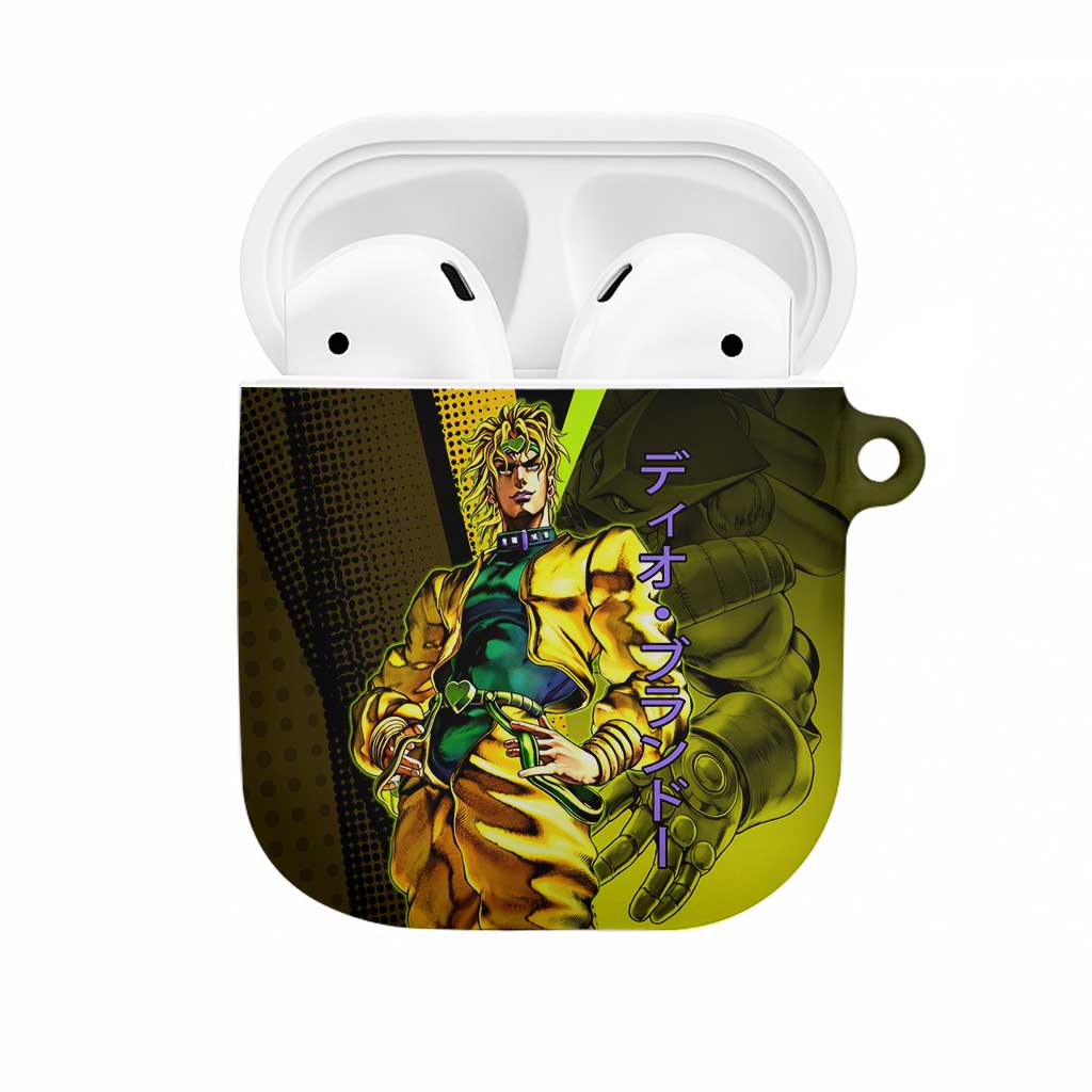 Dio Brando JoJo’s Bizarre Adventure AirPods Case with The World Stand and Comic Graphic - The Mazicc