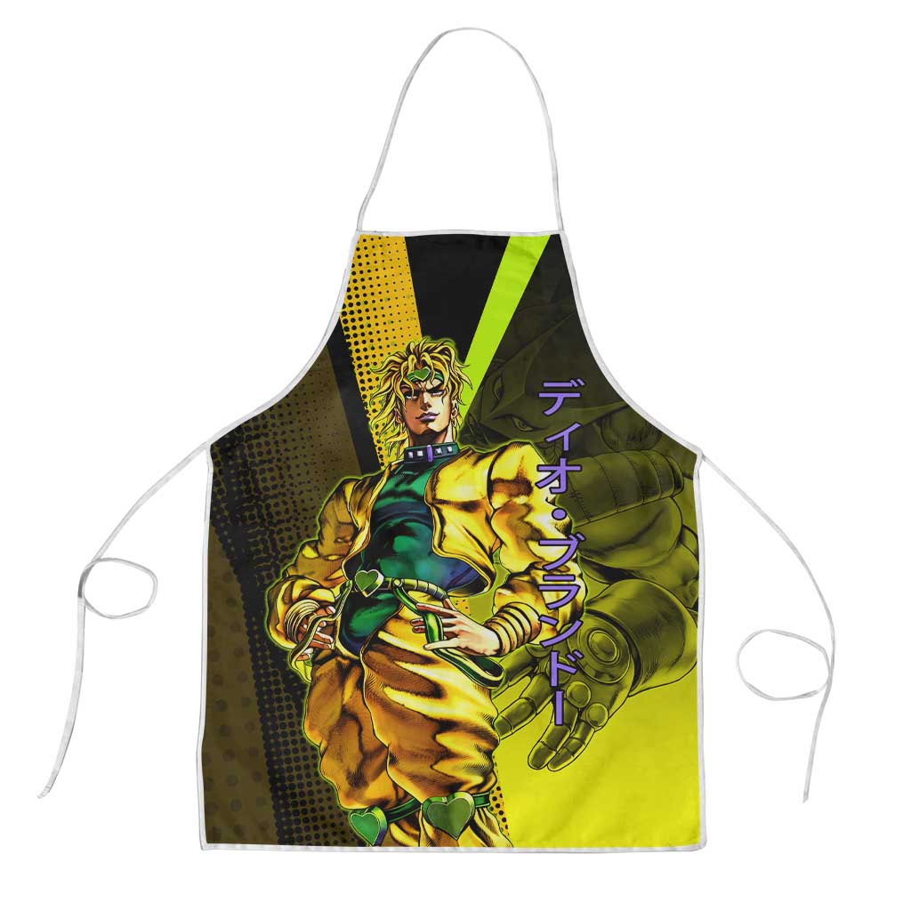 Dio Brando JoJo’s Bizarre Adventure Apron with The World Stand and Comic Graphic - The Mazicc