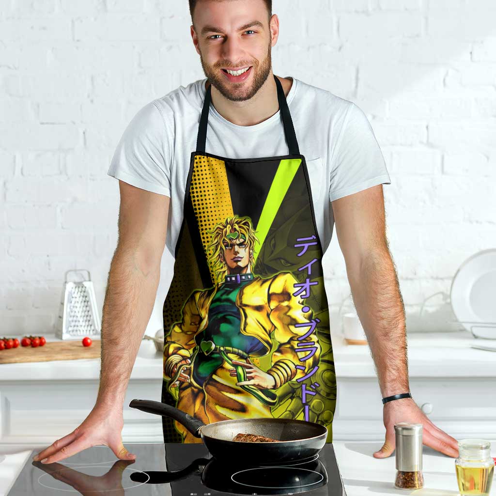 Dio Brando JoJo’s Bizarre Adventure Apron with The World Stand and Comic Graphic - The Mazicc