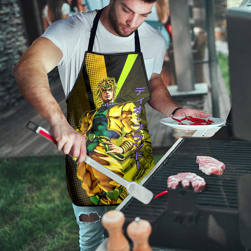 Dio Brando JoJo’s Bizarre Adventure Apron with The World Stand and Comic Graphic - The Mazicc