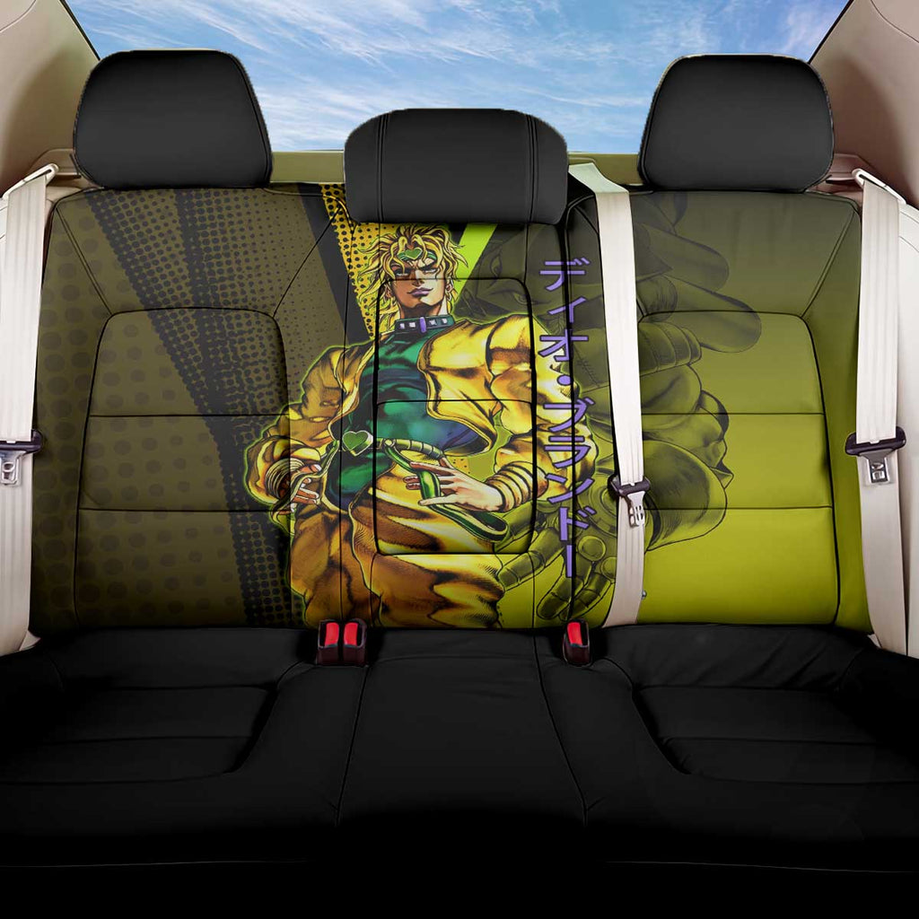 Dio Brando JoJo’s Bizarre Adventure Back Car Seat Cover with The World Stand and Comic Graphic - The Mazicc