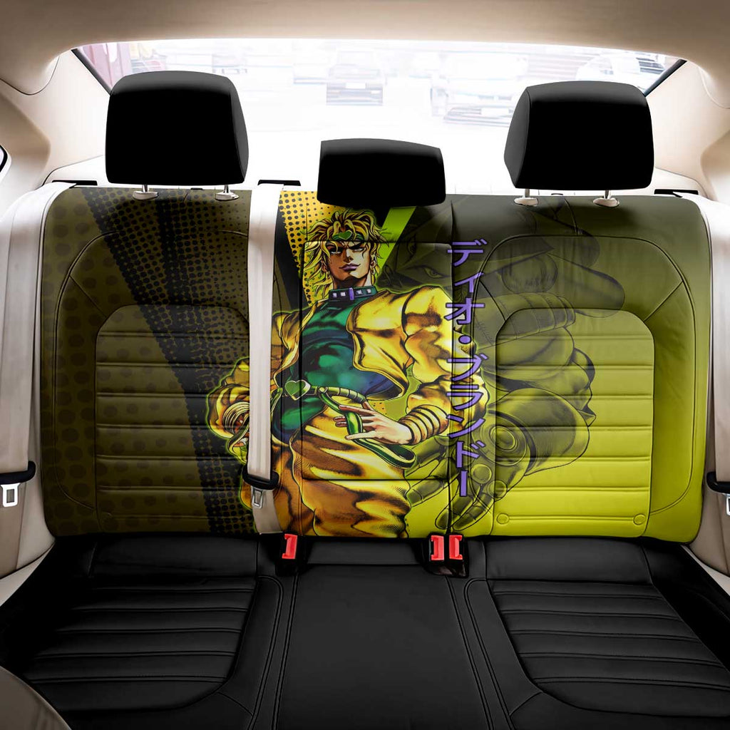 Dio Brando JoJo’s Bizarre Adventure Back Car Seat Cover with The World Stand and Comic Graphic - The Mazicc