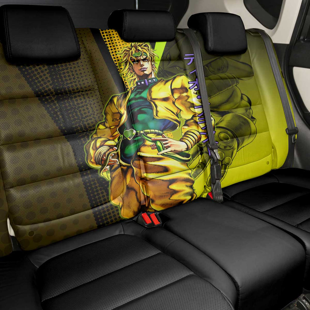 Dio Brando JoJo’s Bizarre Adventure Back Car Seat Cover with The World Stand and Comic Graphic - The Mazicc