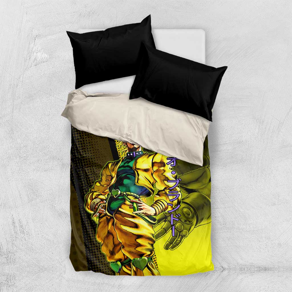 Dio Brando JoJo’s Bizarre Adventure Bedding Set with The World Stand and Comic Graphic - The Mazicc