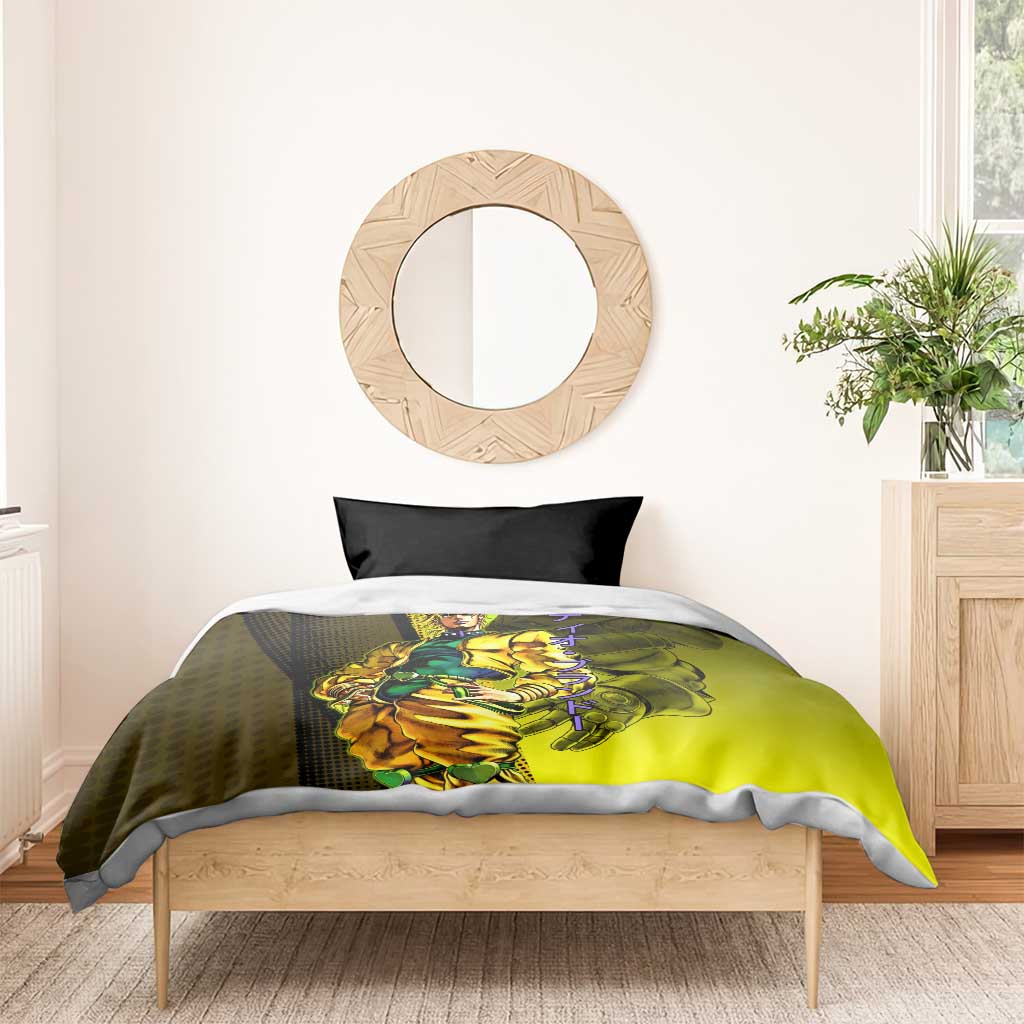 Dio Brando JoJo’s Bizarre Adventure Bedding Set with The World Stand and Comic Graphic - The Mazicc