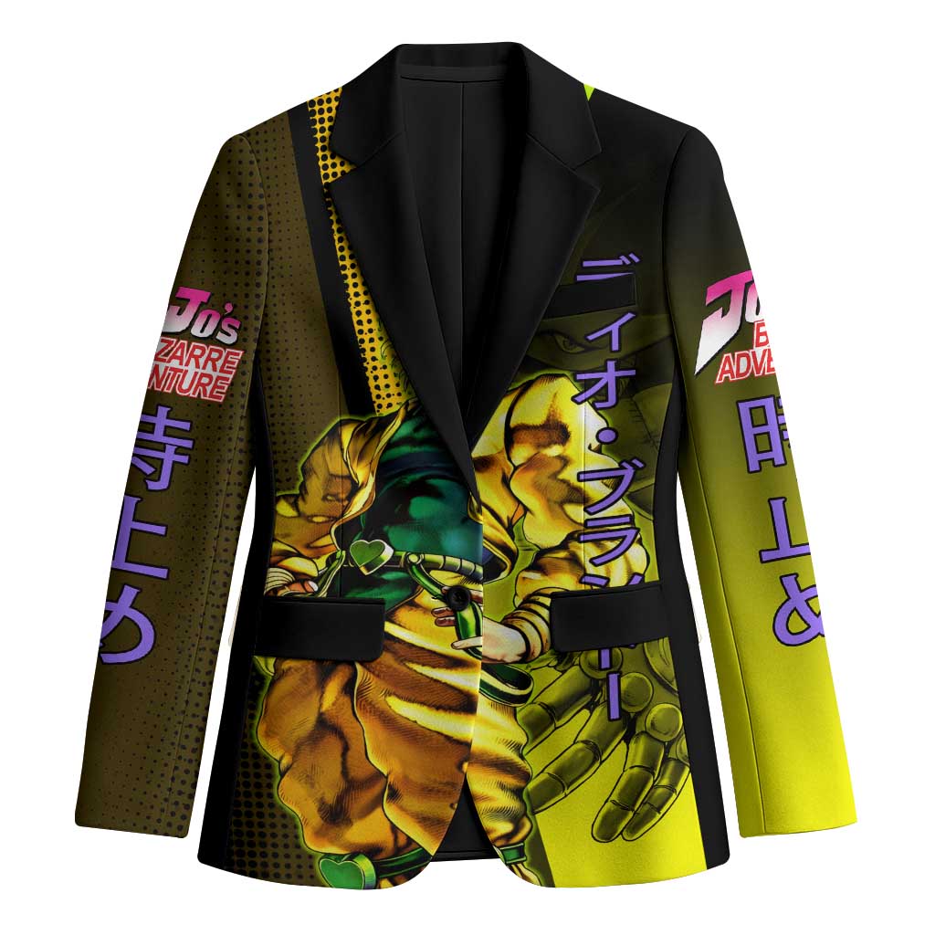 Dio Brando JoJo’s Bizarre Adventure Blazer with The World Stand and Comic Graphic - The Mazicc