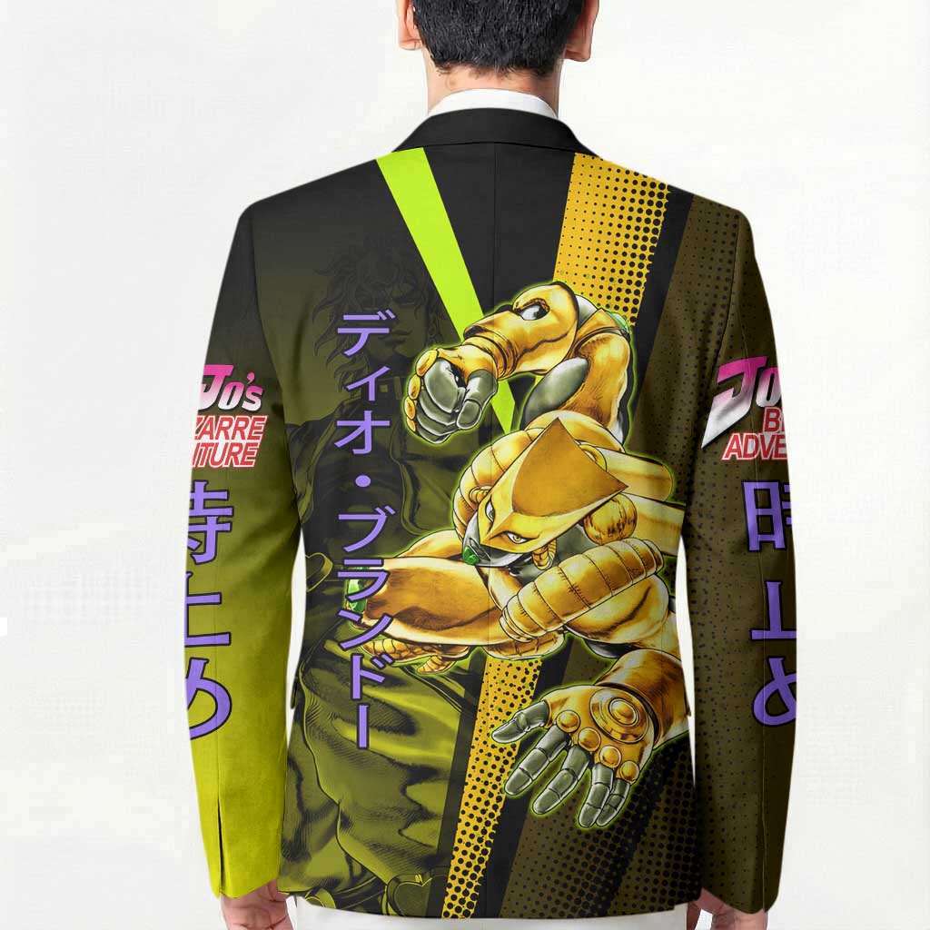 Dio Brando JoJo’s Bizarre Adventure Blazer with The World Stand and Comic Graphic - The Mazicc