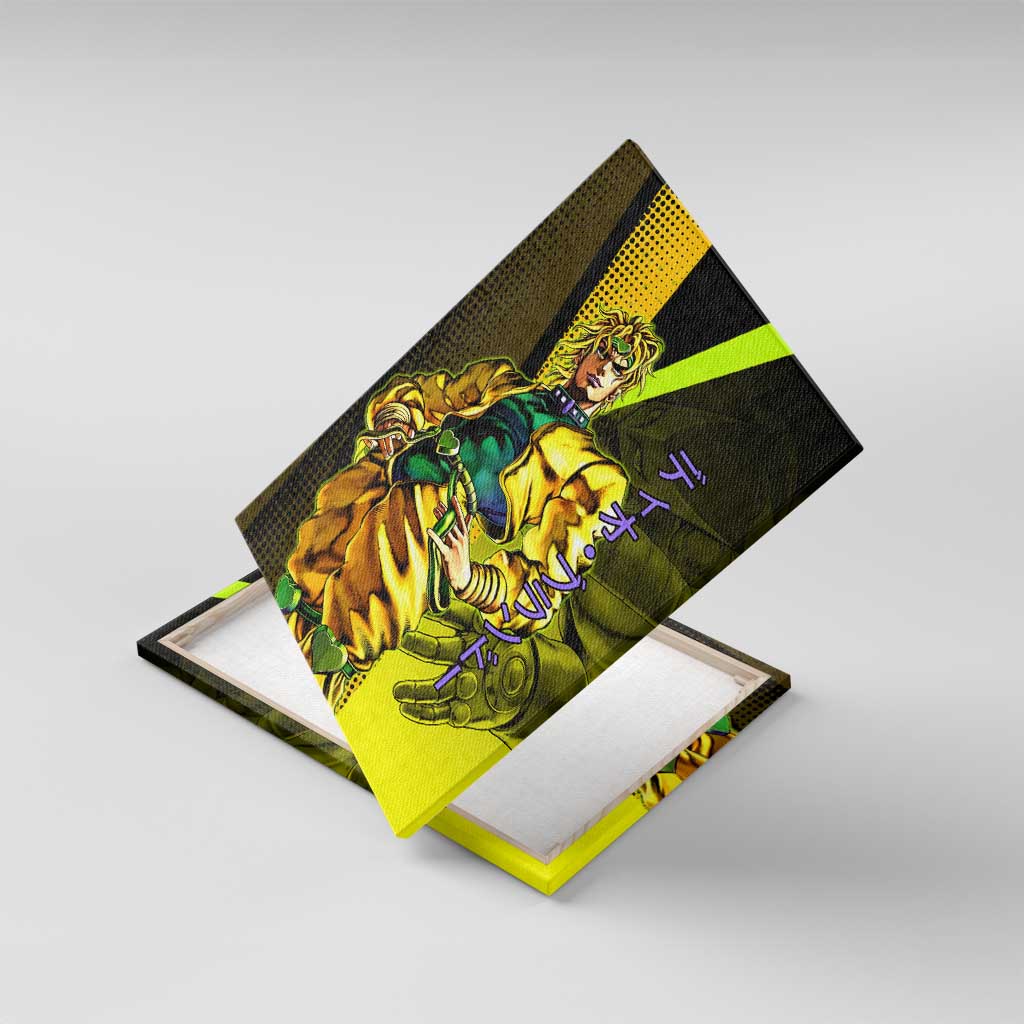 Dio Brando JoJo’s Bizarre Adventure Canvas Wall Art with The World Stand and Comic Graphic - The Mazicc