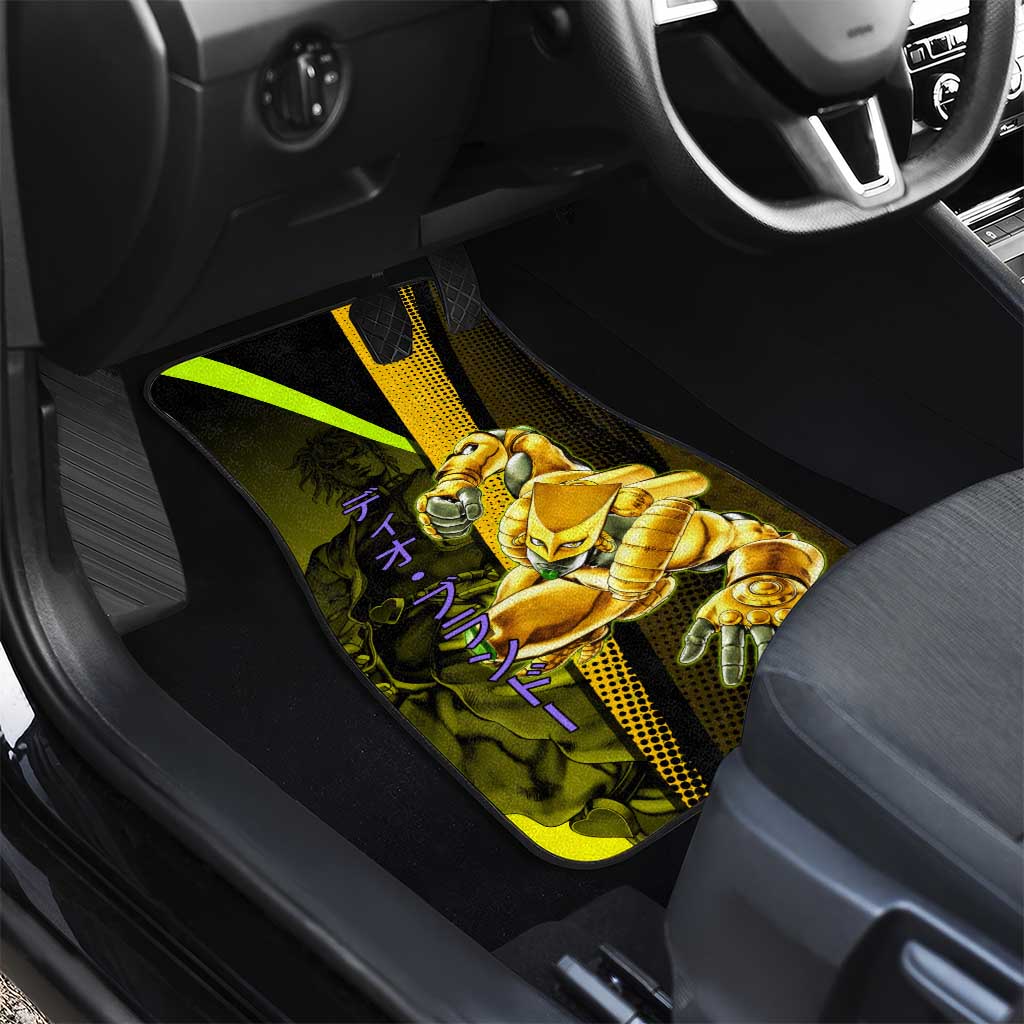 Dio Brando JoJo’s Bizarre Adventure Car Mats with The World Stand and Comic Graphic - The Mazicc