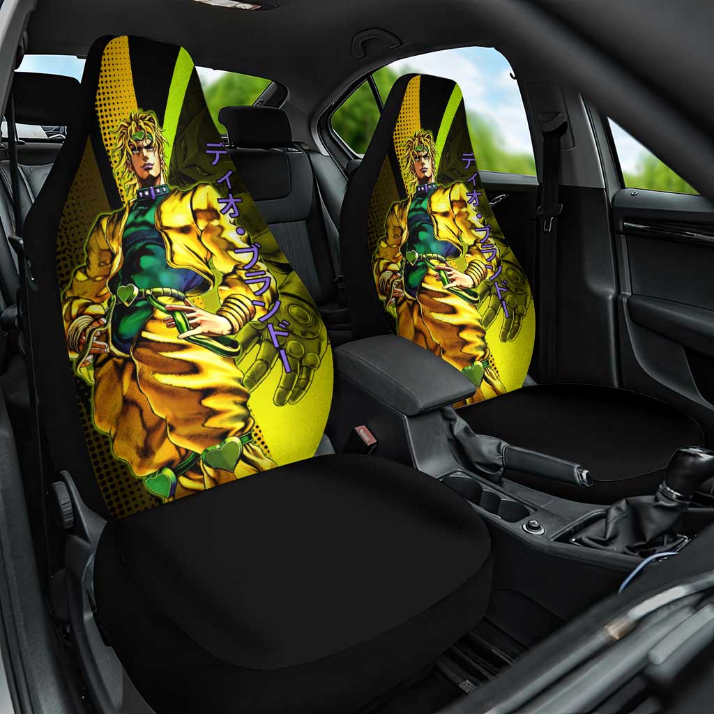 Dio Brando JoJo’s Bizarre Adventure Car Seat Cover with The World Stand and Comic Graphic - The Mazicc