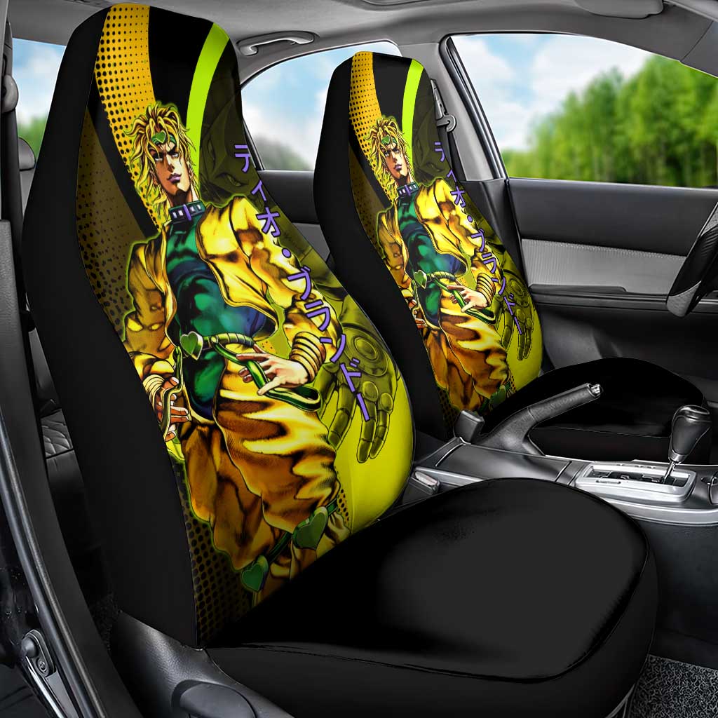 Dio Brando JoJo’s Bizarre Adventure Car Seat Cover with The World Stand and Comic Graphic - The Mazicc