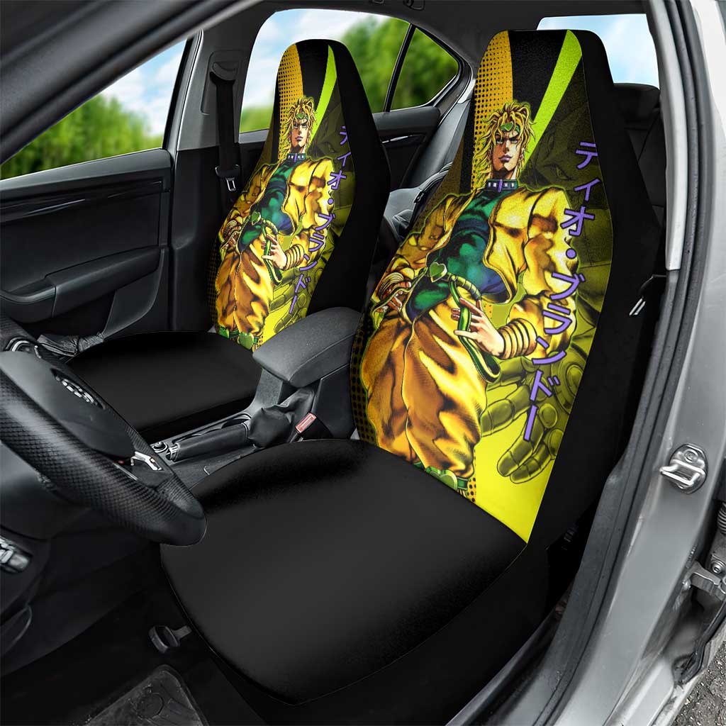 Dio Brando JoJo’s Bizarre Adventure Car Seat Cover with The World Stand and Comic Graphic - The Mazicc