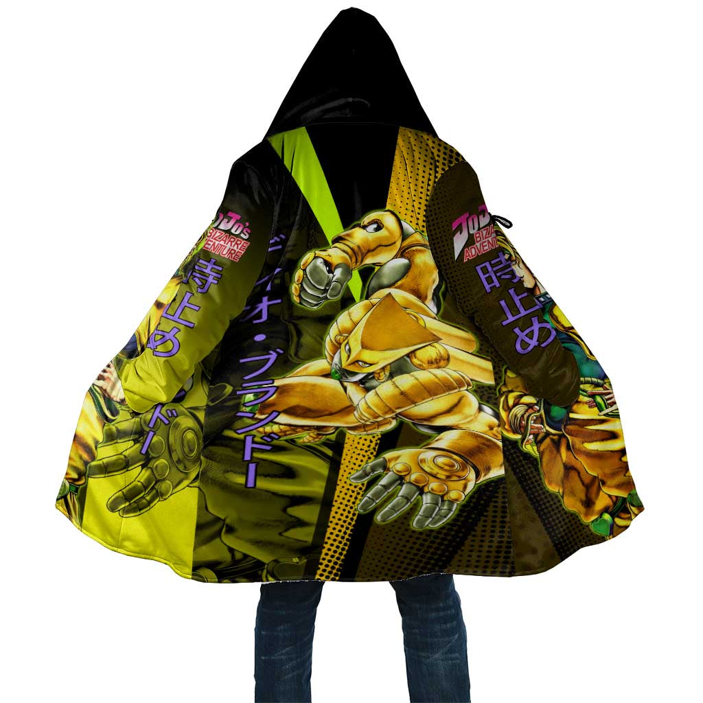 Dio Brando JoJo’s Bizarre Adventure Cloak with The World Stand and Comic Graphic - The Mazicc
