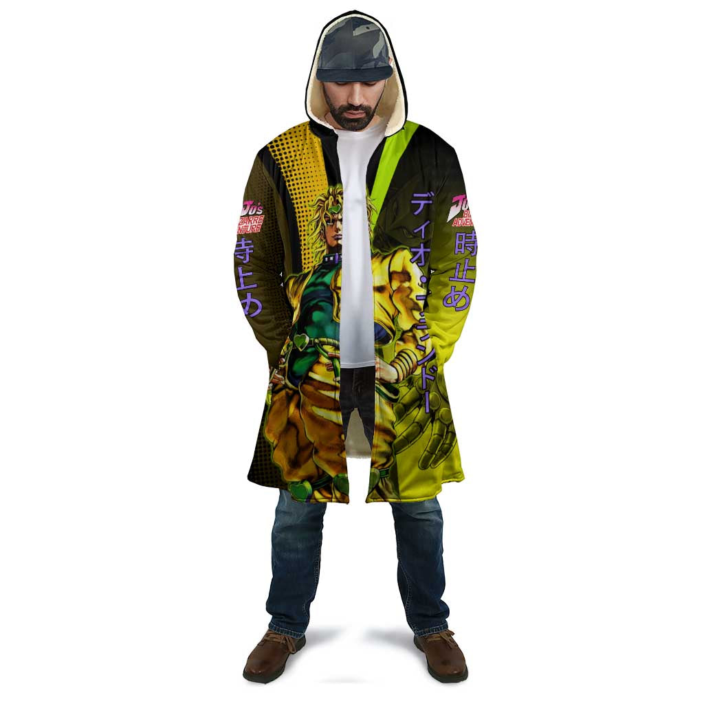 Dio Brando JoJo’s Bizarre Adventure Cloak with The World Stand and Comic Graphic - The Mazicc
