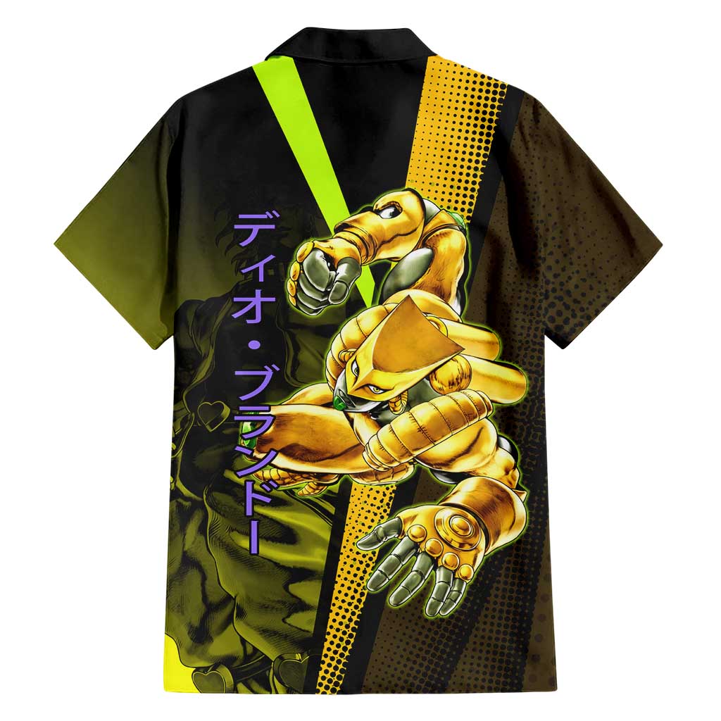 Dio Brando JoJo’s Bizarre Adventure Family Matching Mermaid Dress and Hawaiian Shirt with The World Stand and Comic Graphic