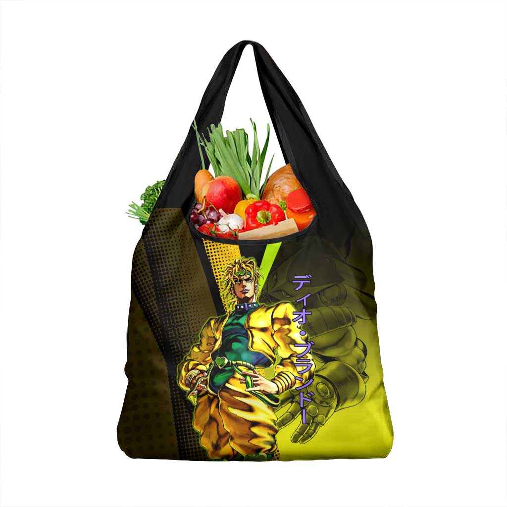 Dio Brando JoJo’s Bizarre Adventure Grocery Bag with The World Stand and Comic Graphic - The Mazicc
