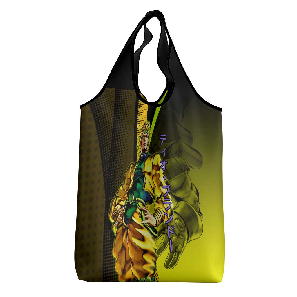 Dio Brando JoJo’s Bizarre Adventure Grocery Bag with The World Stand and Comic Graphic - The Mazicc