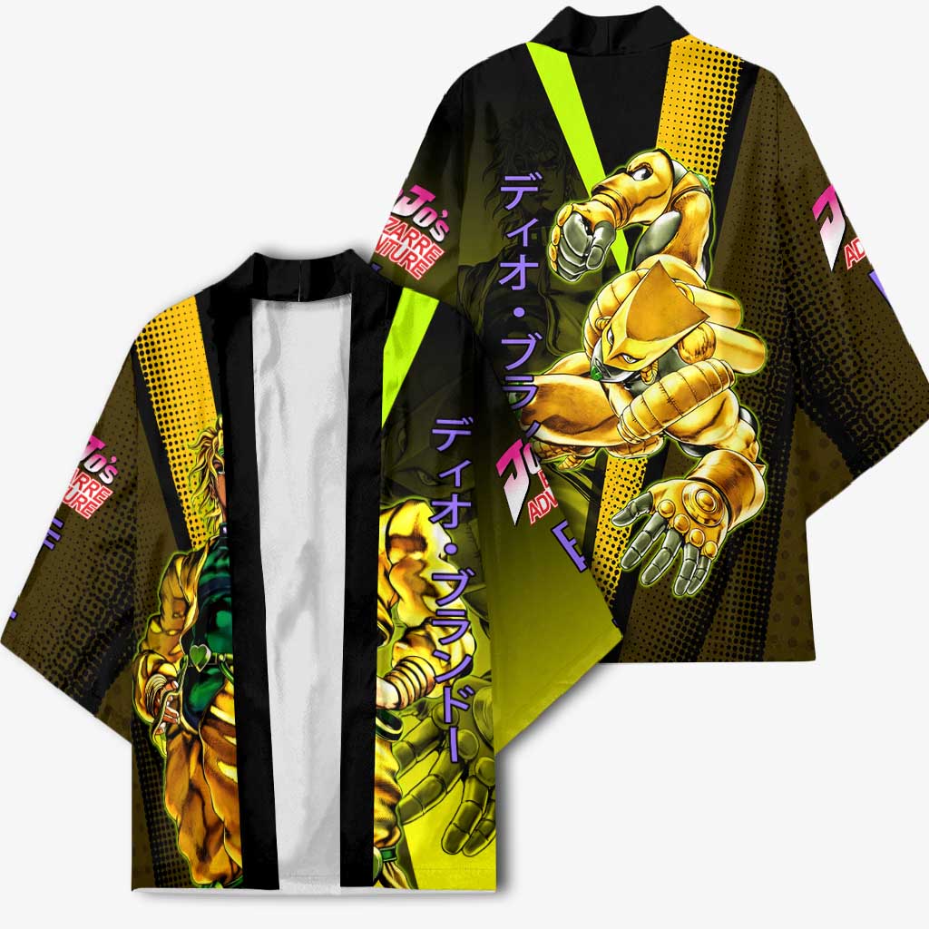 Dio Brando JoJo’s Bizarre Adventure Kimono with The World Stand and Comic Graphic - The Mazicc