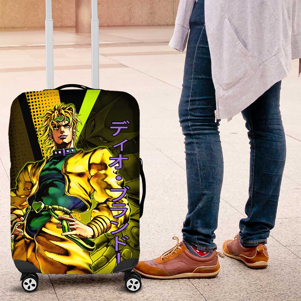 Dio Brando JoJo’s Bizarre Adventure Luggage Cover with The World Stand and Comic Graphic - The Mazicc