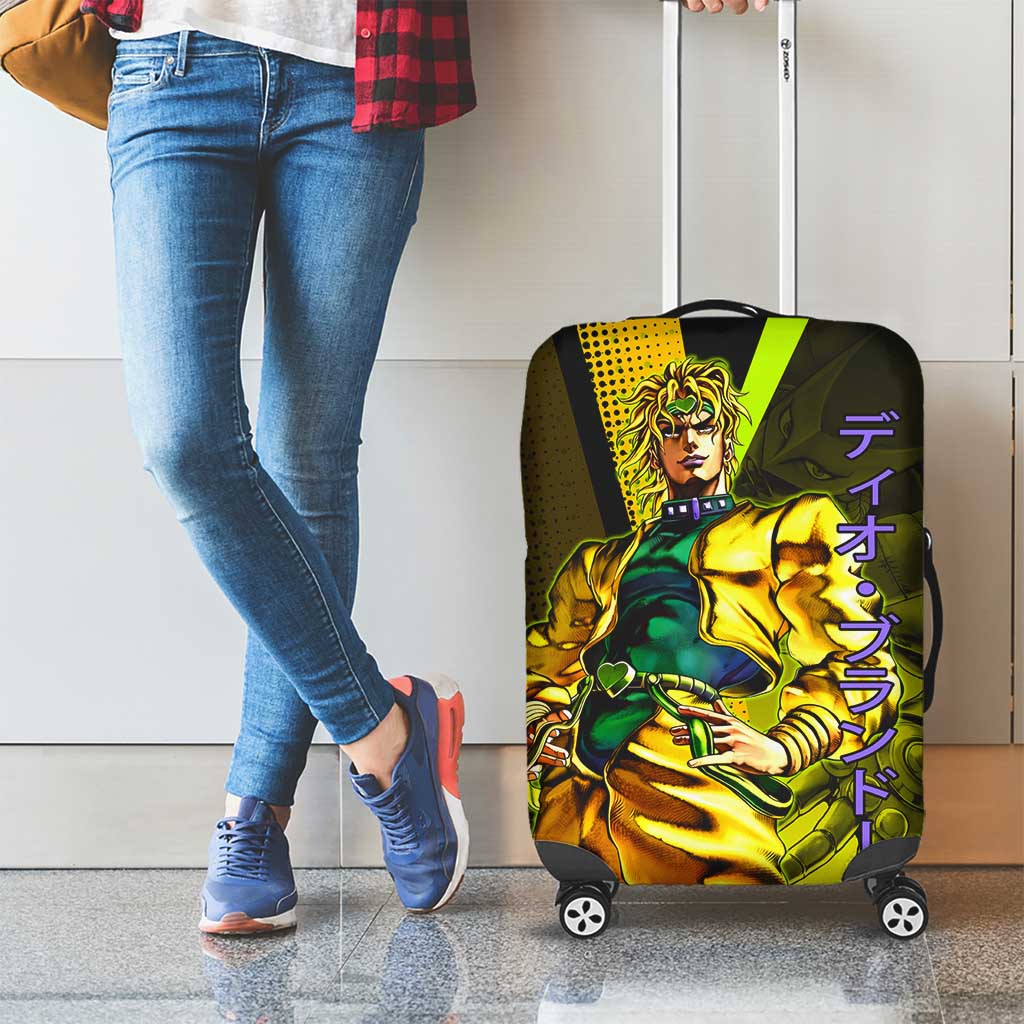 Dio Brando JoJo’s Bizarre Adventure Luggage Cover with The World Stand and Comic Graphic - The Mazicc
