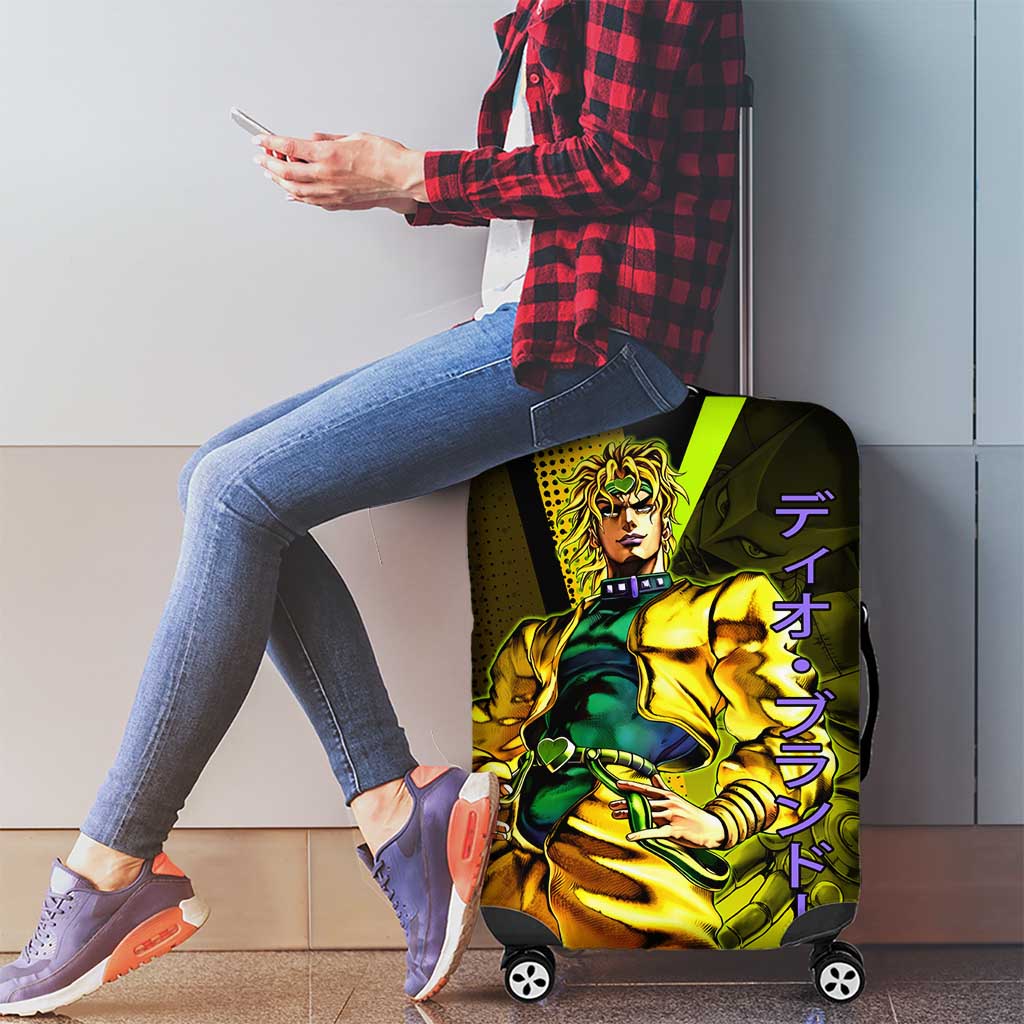 Dio Brando JoJo’s Bizarre Adventure Luggage Cover with The World Stand and Comic Graphic - The Mazicc