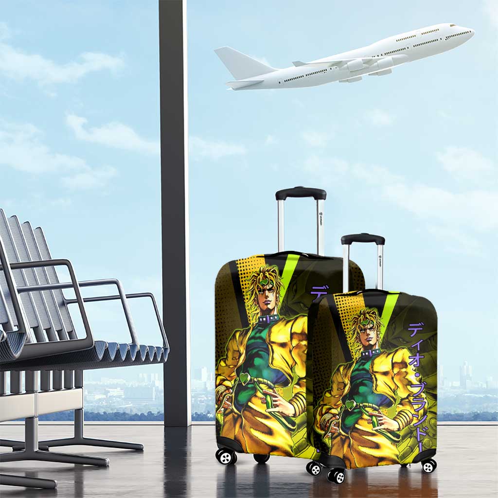 Dio Brando JoJo’s Bizarre Adventure Luggage Cover with The World Stand and Comic Graphic - The Mazicc