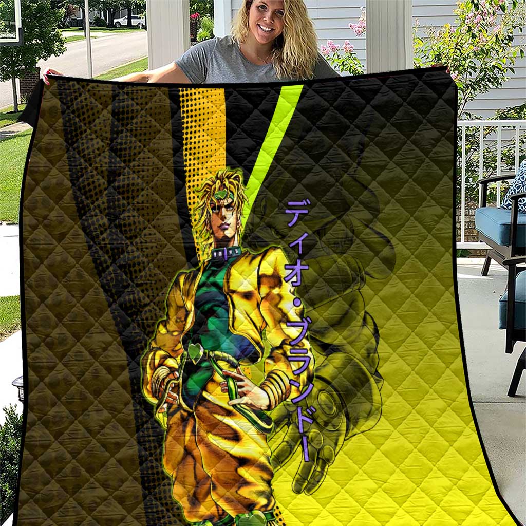 Dio Brando JoJo’s Bizarre Adventure Quilt with The World Stand and Comic Graphic - The Mazicc