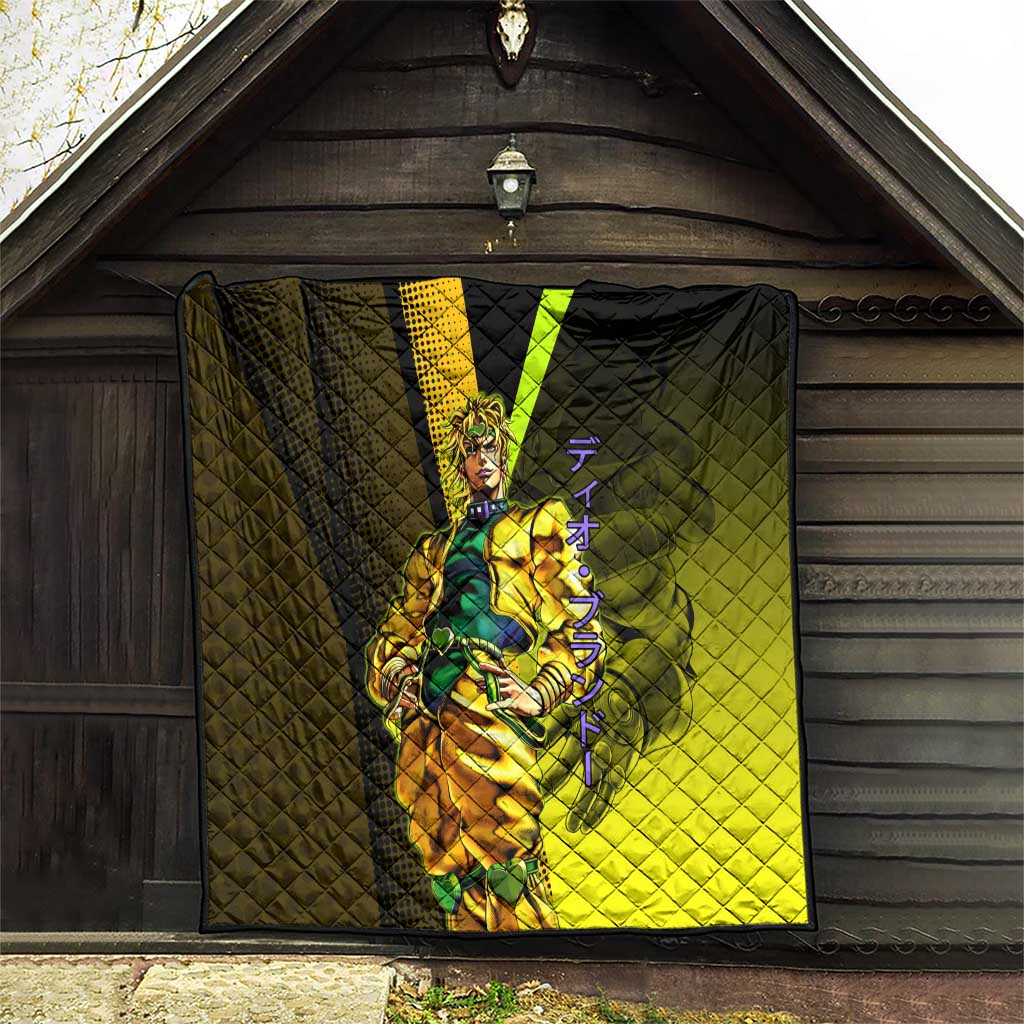 Dio Brando JoJo’s Bizarre Adventure Quilt with The World Stand and Comic Graphic - The Mazicc