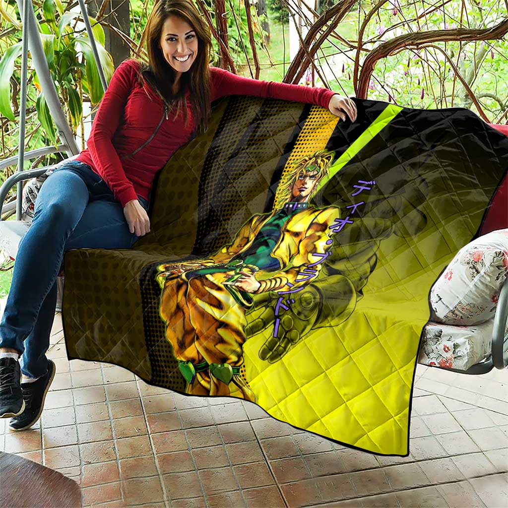 Dio Brando JoJo’s Bizarre Adventure Quilt with The World Stand and Comic Graphic - The Mazicc