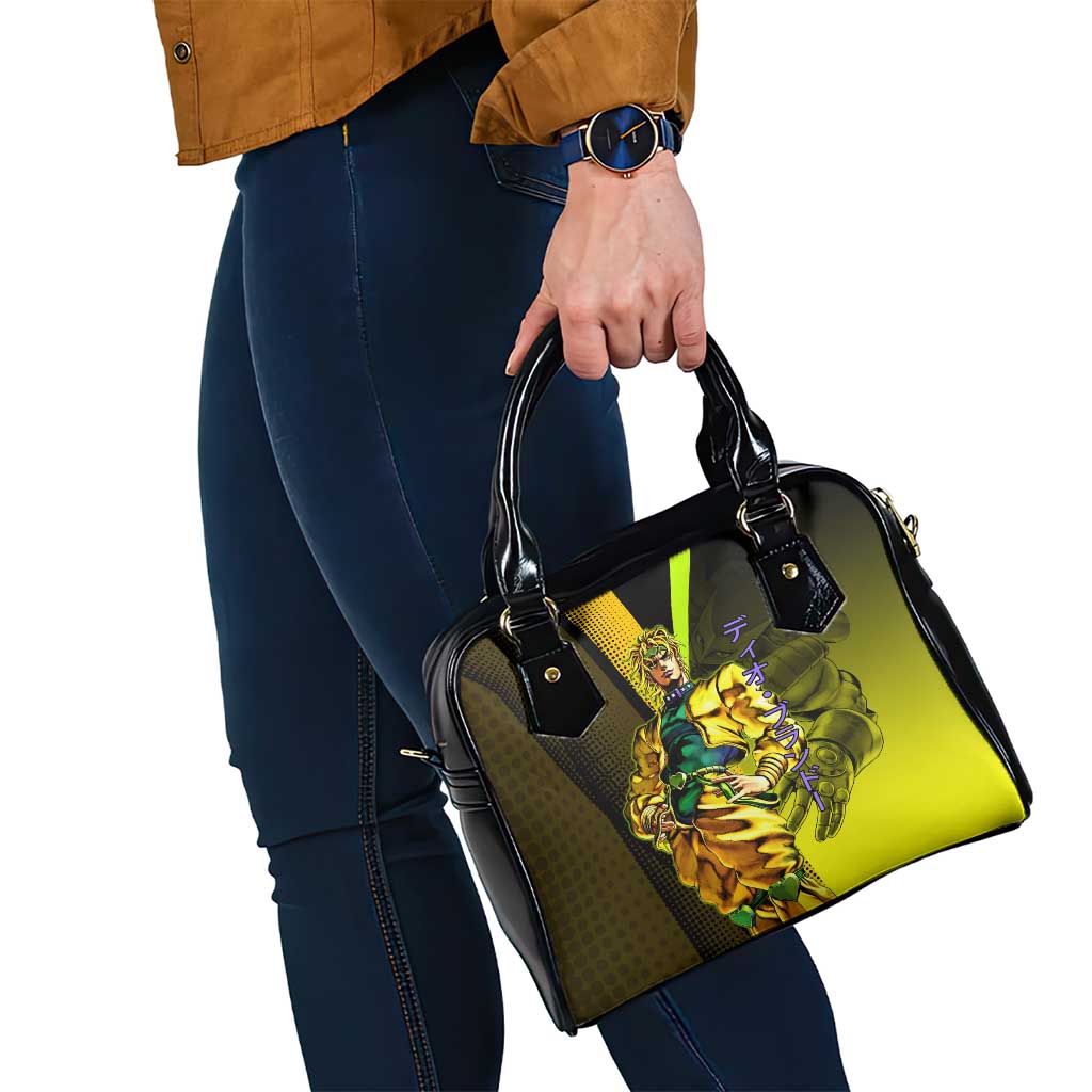 Dio Brando JoJo’s Bizarre Adventure Shoulder Handbag with The World Stand and Comic Graphic - The Mazicc