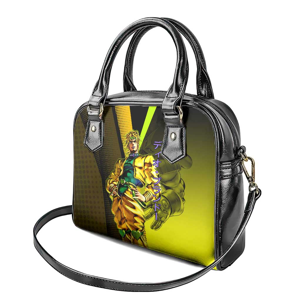 Dio Brando JoJo’s Bizarre Adventure Shoulder Handbag with The World Stand and Comic Graphic - The Mazicc