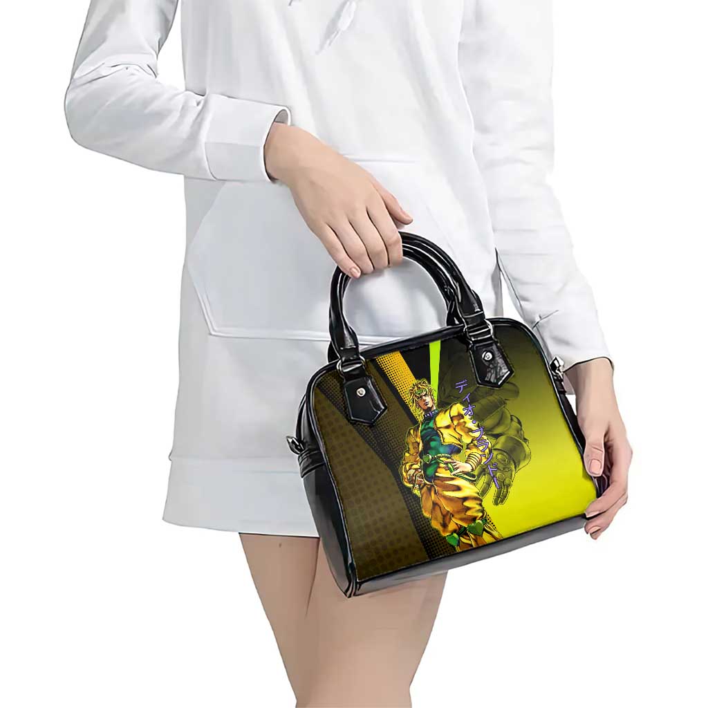 Dio Brando JoJo’s Bizarre Adventure Shoulder Handbag with The World Stand and Comic Graphic - The Mazicc