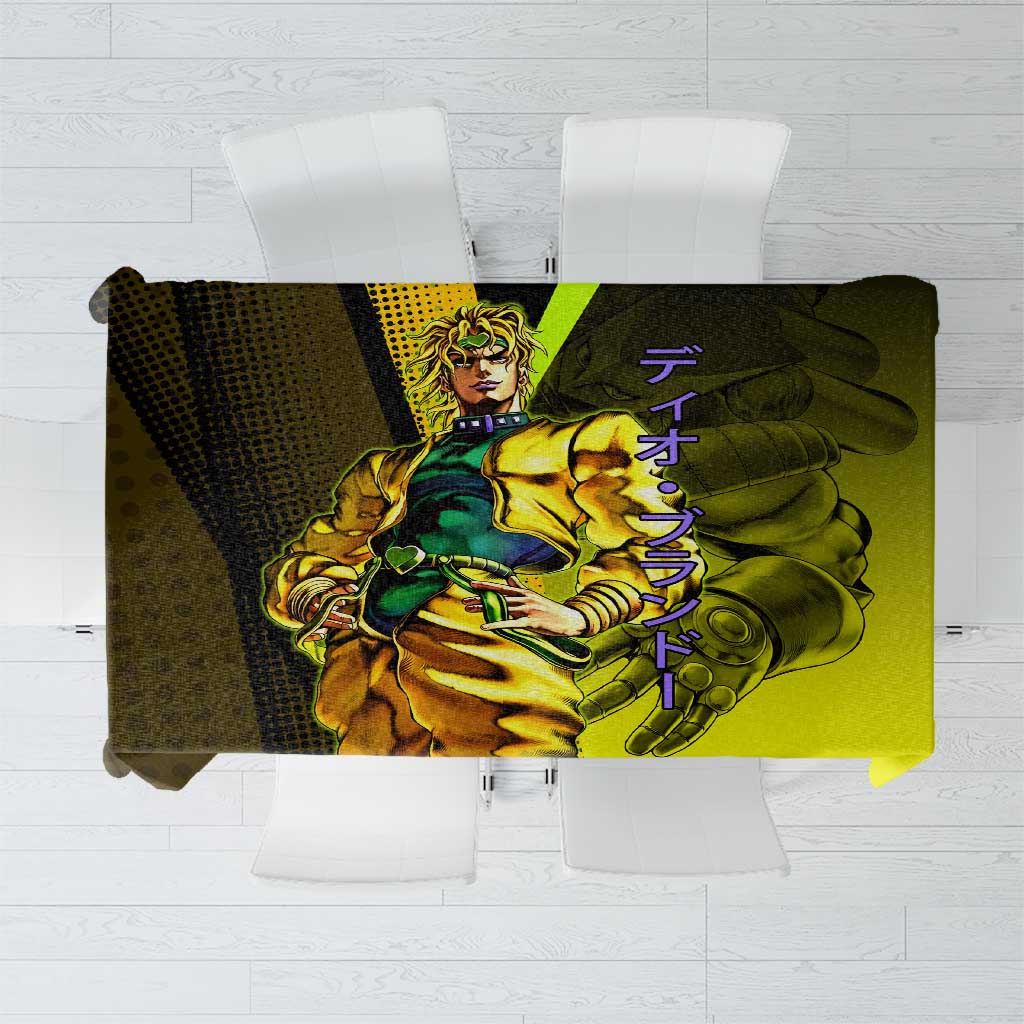 Dio Brando JoJo’s Bizarre Adventure Tablecloth with The World Stand and Comic Graphic - The Mazicc