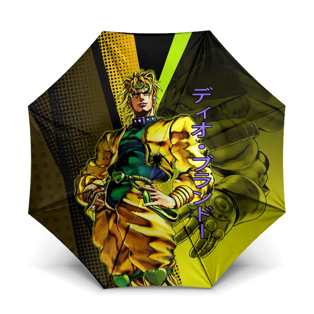 Dio Brando JoJo’s Bizarre Adventure Umbrella with The World Stand and Comic Graphic - The Mazicc