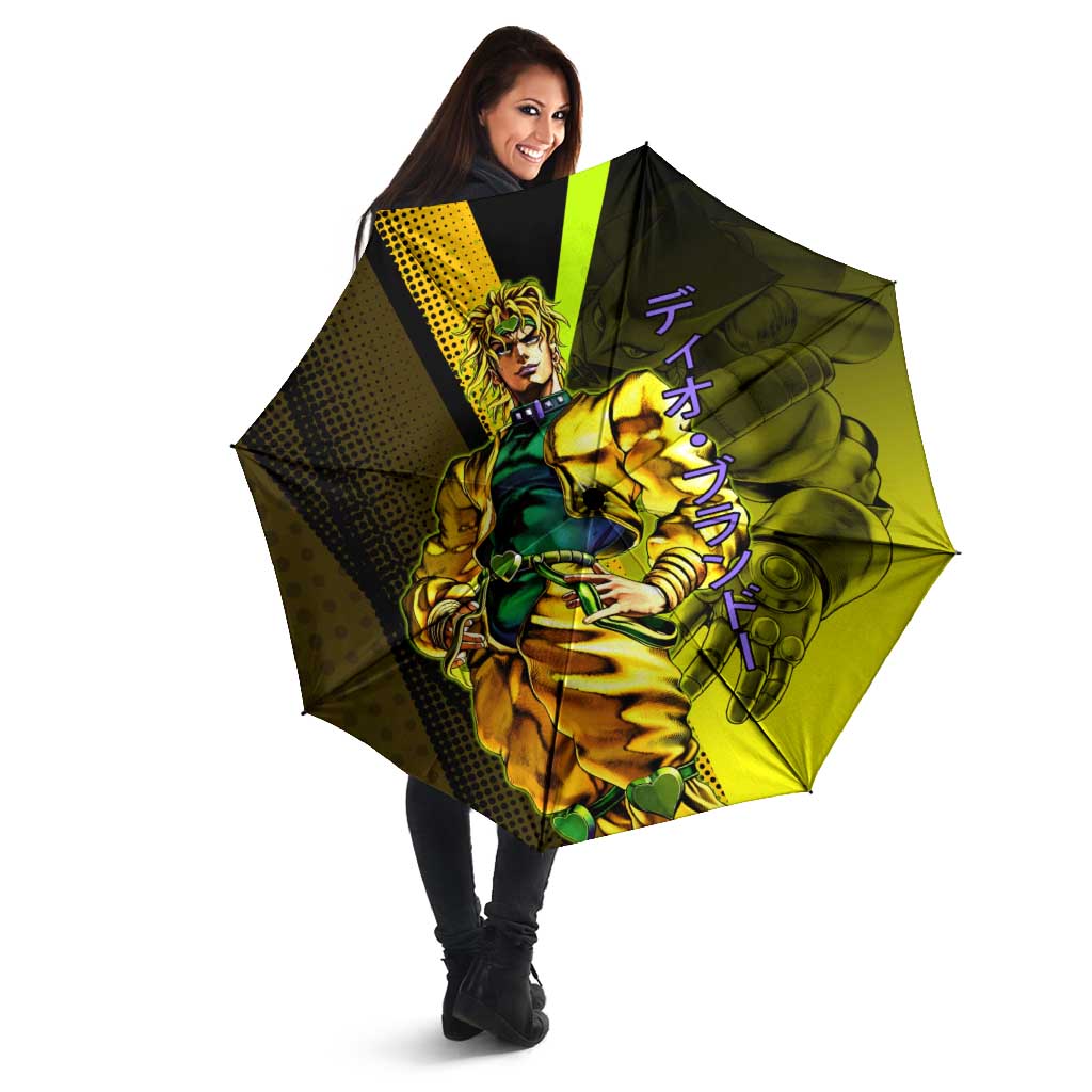 Dio Brando JoJo’s Bizarre Adventure Umbrella with The World Stand and Comic Graphic - The Mazicc