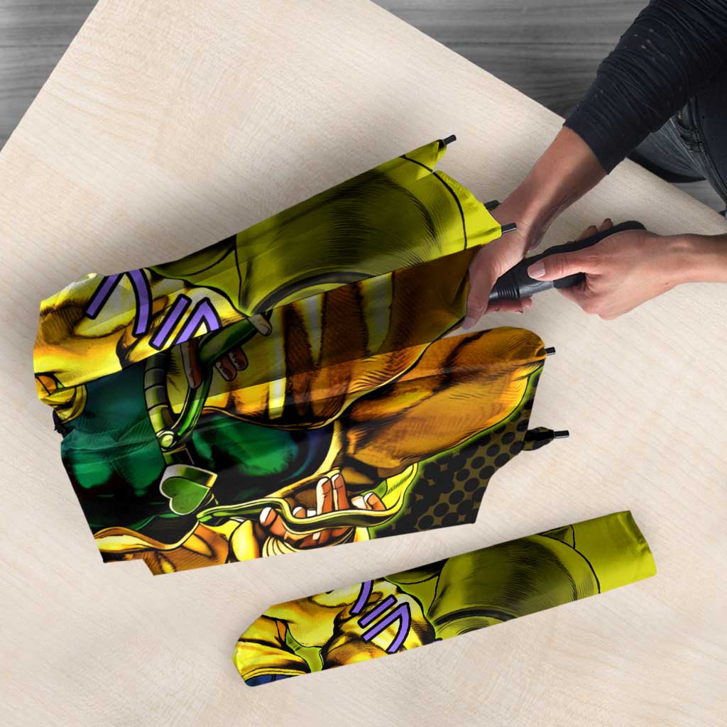Dio Brando JoJo’s Bizarre Adventure Umbrella with The World Stand and Comic Graphic - The Mazicc