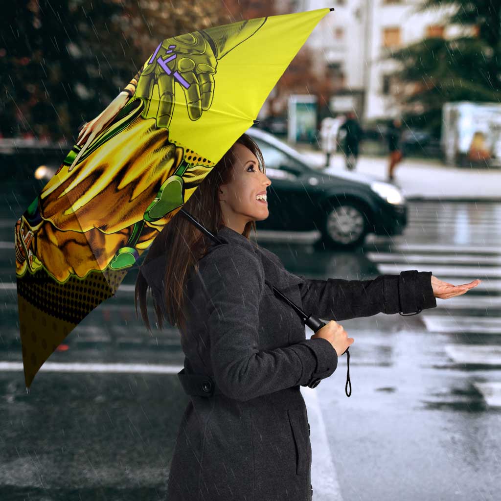 Dio Brando JoJo’s Bizarre Adventure Umbrella with The World Stand and Comic Graphic - The Mazicc