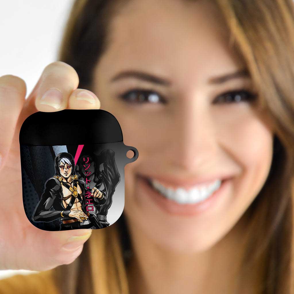 Risotto Nero JoJo’s Bizarre Adventure AirPods Case with Dark Manga Style Graphic - The Mazicc