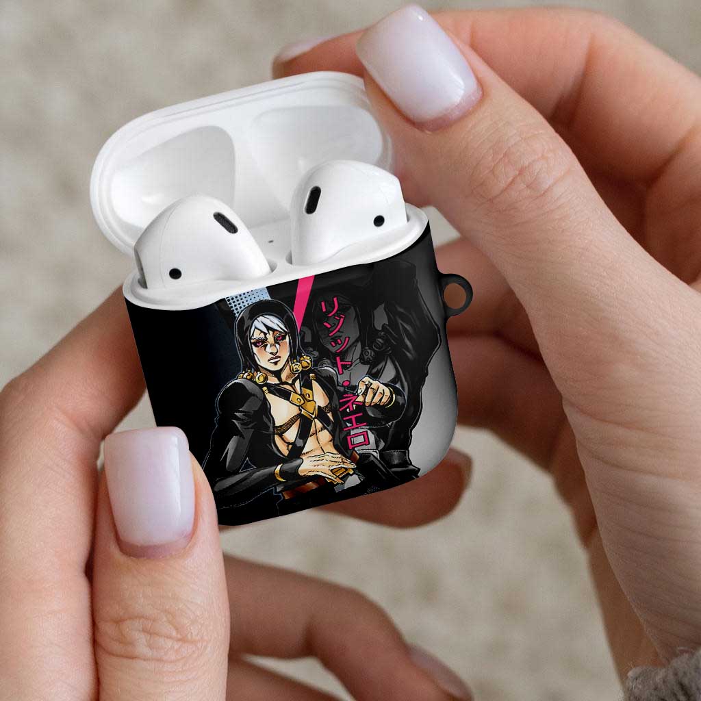 Risotto Nero JoJo’s Bizarre Adventure AirPods Case with Dark Manga Style Graphic - The Mazicc