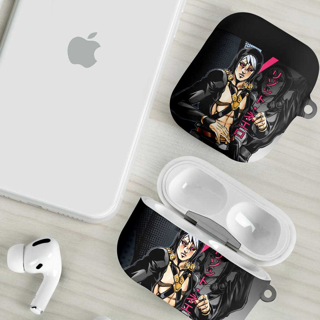Risotto Nero JoJo’s Bizarre Adventure AirPods Case with Dark Manga Style Graphic - The Mazicc