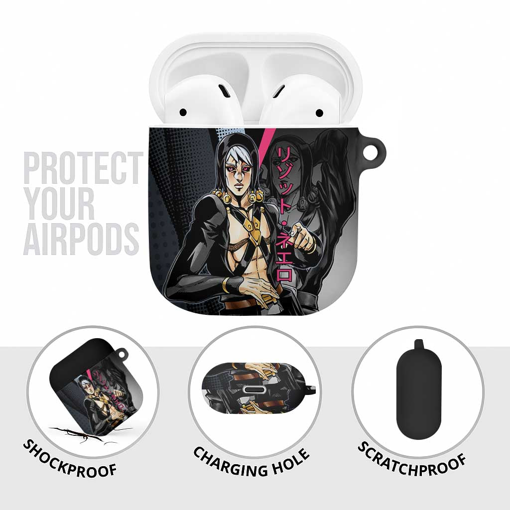 Risotto Nero JoJo’s Bizarre Adventure AirPods Case with Dark Manga Style Graphic - The Mazicc